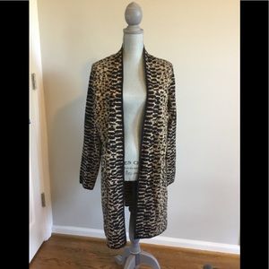 Women’s NWOT Rafaella Black and Tan Cardigan Sweater